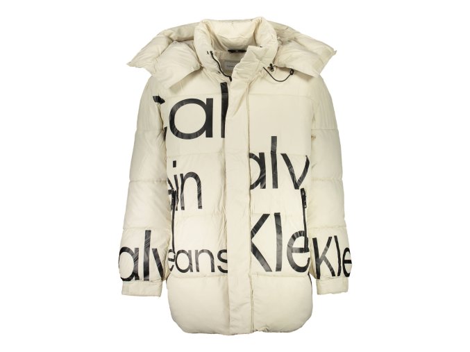 Kvalitná Pánska Zimná Bunda CALVIN KLEIN Bežová (Velkost XL, Farba Bežová)
