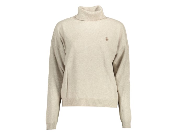 Štýlový Dámsky Rolák U.S. POLO Bežová (Velkost 2XL, Farba Bežová)