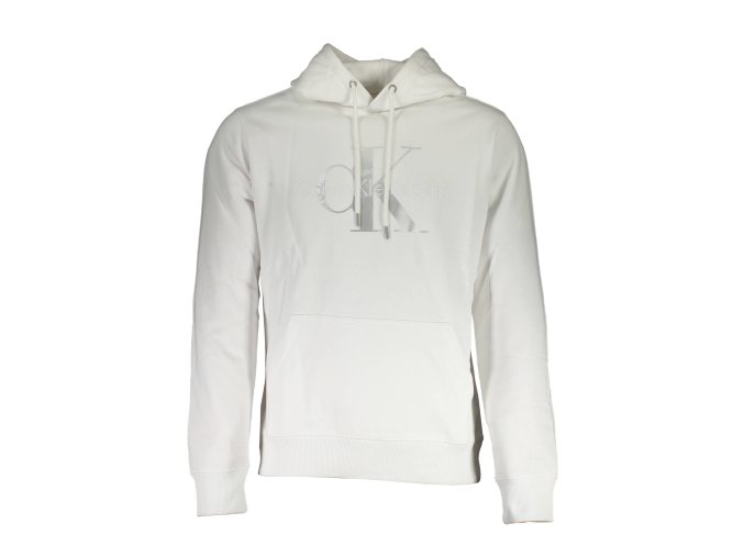 Športová Pánska Mikina bez zipsu CALVIN KLEIN Biela (Velkost 2XL, Farba Biela)