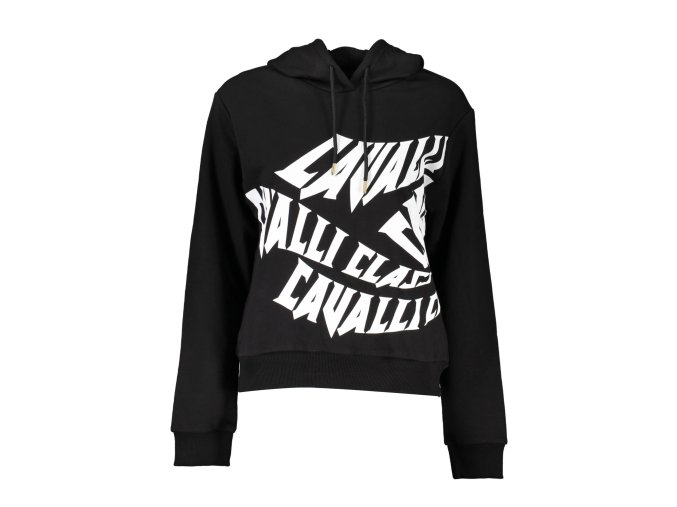 Športová Dámska Mikina bez zipsu   CAVALLI CLASS  Čierna (Velkost 2XL, Farba Čierna)