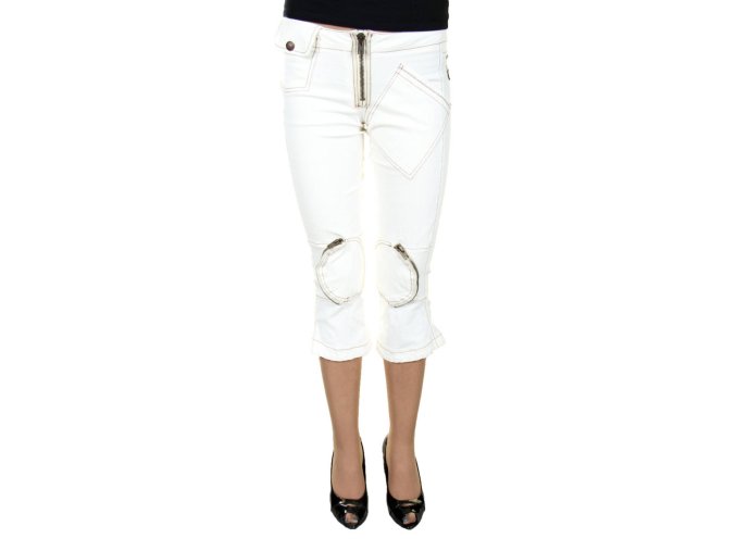 Športové Dámske Nohavice KING'S JEANS Biela (Velkost 40, Farba Biela)