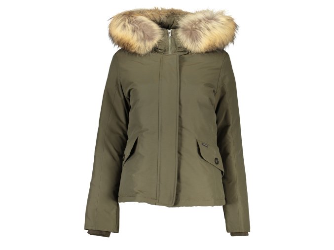 Kvalitná Dámska Zimná Bunda WOOLRICH Zelená (Velkost S, Farba Zelená)