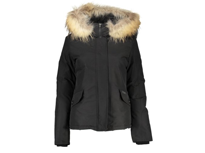 Kvalitná Dámska Zimná Bunda WOOLRICH Čierna (Velkost XL, Farba Čierna)