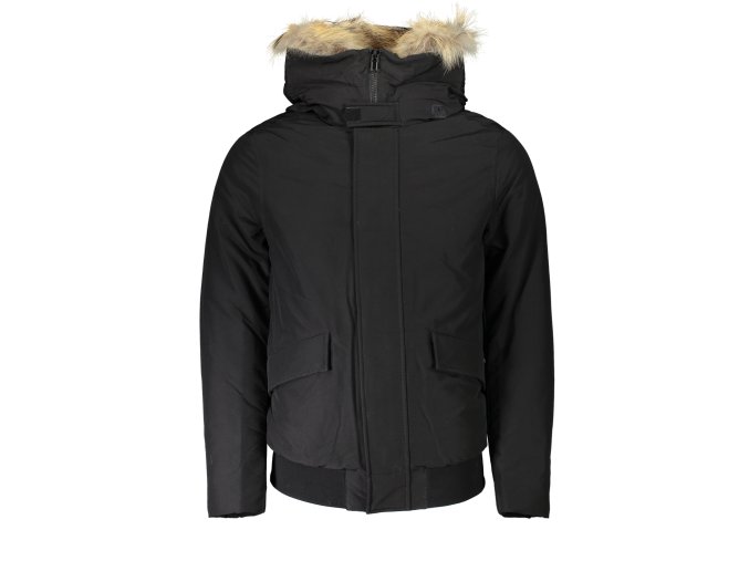 Kvalitná Pánska Zimná Bunda WOOLRICH Čierna (Velkost XL, Farba Čierna)