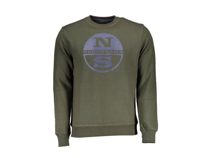 Športová Pánska Mikina bez zipsu NORTH SAILS Zelená (Velkost 2XL, Farba Zelená)