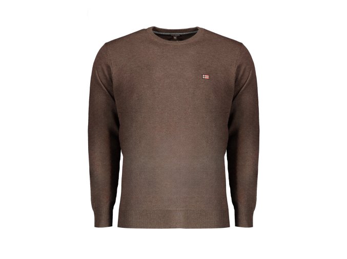 Elegantný Pánsky Pulóver NORWAY 1963 Hnedá (Velkost 3XL, Farba Hnedá)