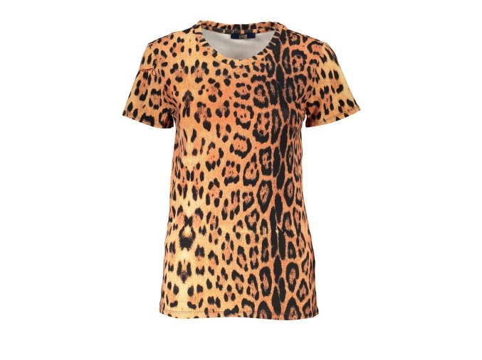 Štýlové Dámske Tričko s krátkym rukávom CAVALLI CLASS Oranžová (Velkost 2XL, Farba Oranžová)