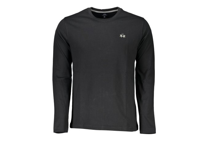 Štýlové Pánske Tričko s dlhým rukávom LA MARTINA Čierna (Velkost 2XL, Farba Čierna)