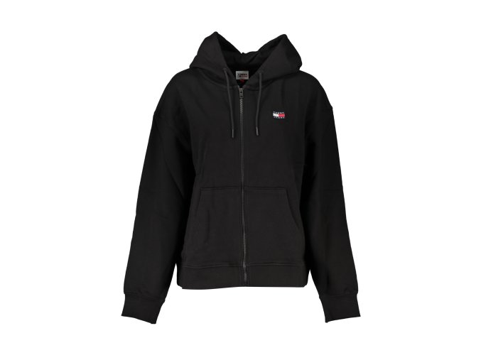 Športová Dámska Mikina so zipsom TOMMY HILFIGER Čierna (Velkost 2XS, Farba Čierna)