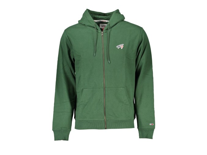 Športová Pánska Mikina so zipsom TOMMY HILFIGER Zelená (Velkost S, Farba Zelená)