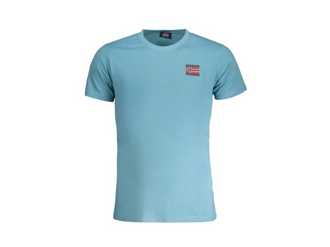 Štýlové Pánske Tričko s krátkym rukávom NORWAY 1963 Modrá (Velkost 2XL, Farba Modrá)