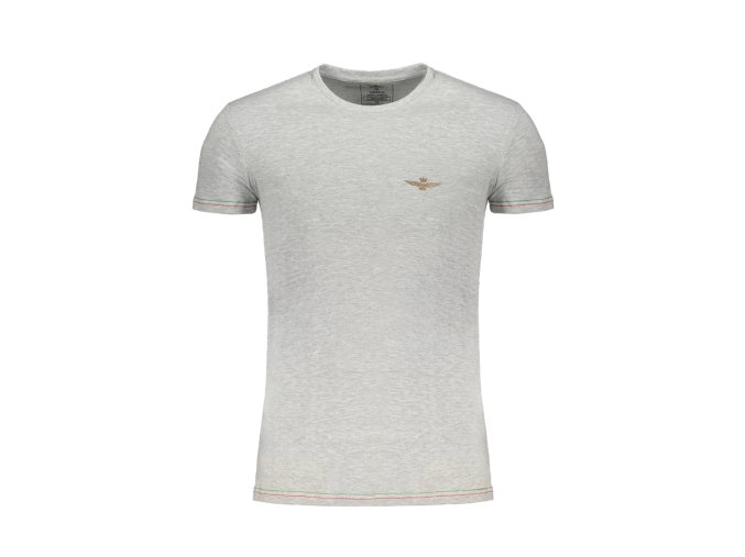 Štýlové Pánske Tričko s krátkym rukávom AERONAUTICA MILITARE Šedá (Velkost 2XL, Farba Šedá)