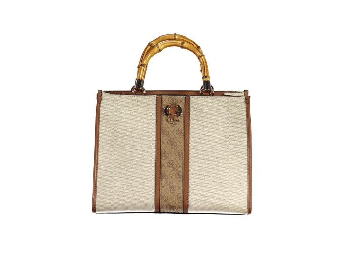 Štýlová Dámska Kabelka GUESS JEANS  33.0X25.0X12.0cm  Bežová (Velkost UNI, Farba Bežová)