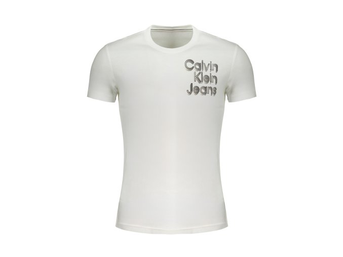 Štýlové Pánske Tričko s krátkym rukávom CALVIN KLEIN Biela (Velkost 2XL, Farba Biela)