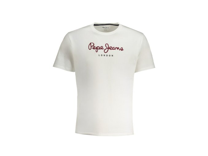 Štýlové Pánske Tričko s krátkym rukávom PEPE JEANS Biela (Velkost XL, Farba Biela)