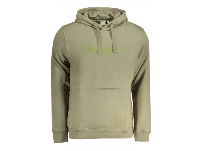 Športová Pánska Mikina bez zipsu PEPE JEANS Zelená (Velkost 2XL, Farba Zelená)