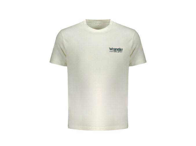 Štýlové Pánske Tričko s krátkym rukávom WRANGLER Biela (Velkost M, Farba Biela)