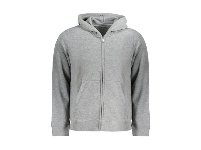 Športová Pánska Mikina so zipsom CALVIN KLEIN Šedá (Velkost S, Farba Šedá)