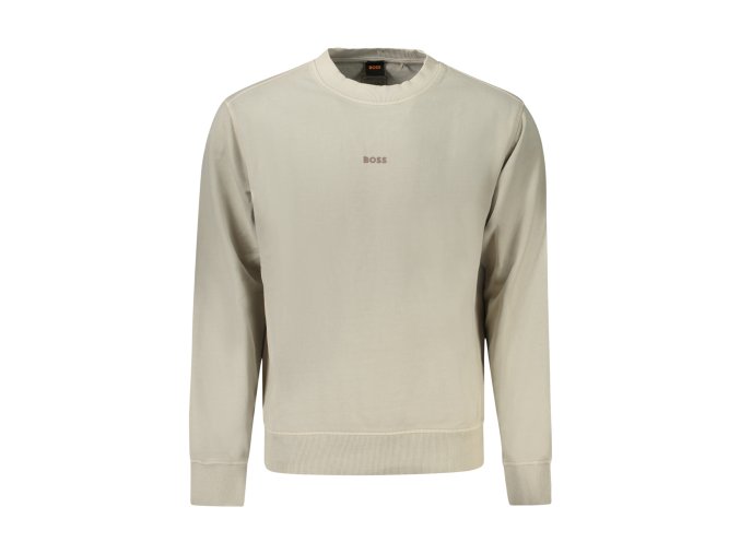Športová Pánska Mikina bez zipsu HUGO BOSS Bežová (Velkost 2XL, Farba Bežová)