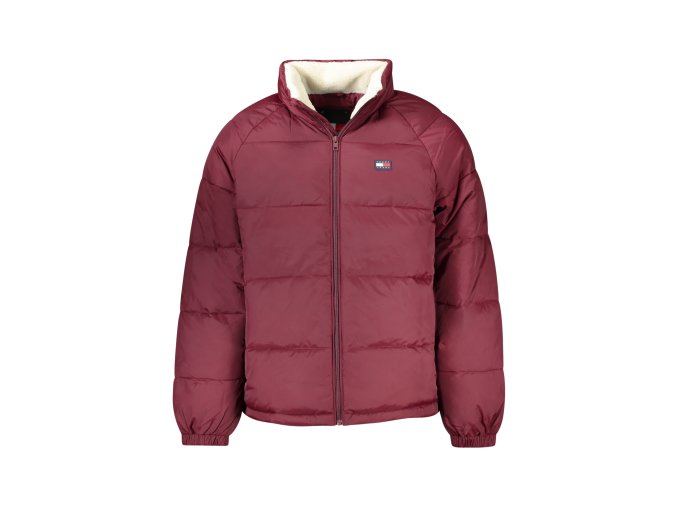 Kvalitná Pánska Zimná Bunda TOMMY HILFIGER Červená (Velkost S, Farba Červená)