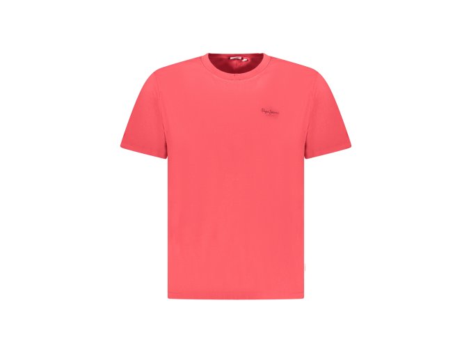 Štýlové Pánske Tričko s krátkym rukávom PEPE JEANS Červená (Velkost 2XL, Farba Červená)
