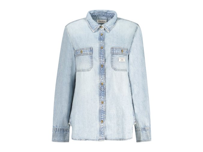 Elegantná Dámska Košeľa GUESS JEANS Modrá (Velkost XS, Farba Modrá)