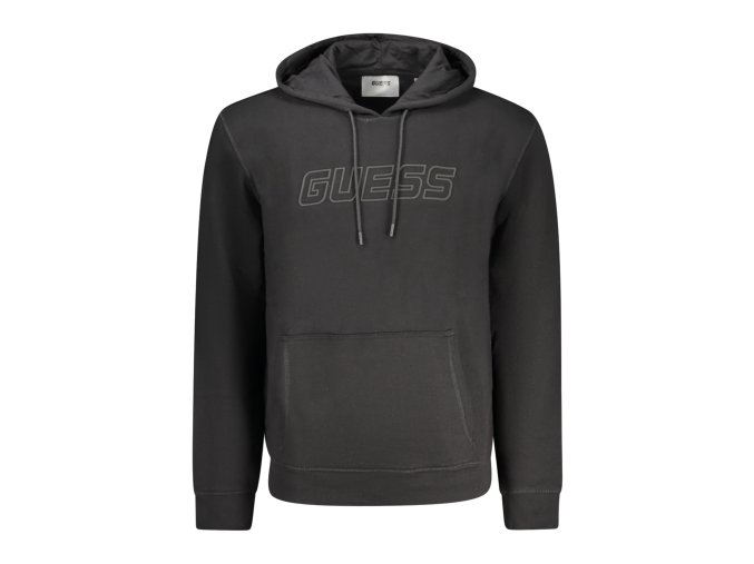 Športová Pánska Mikina bez zipsu GUESS JEANS Čierna (Velkost S, Farba Čierna)