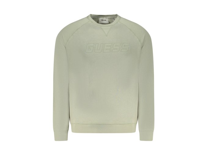 Športová Pánska Mikina bez zipsu GUESS JEANS Zelená (Velkost S, Farba Zelená)