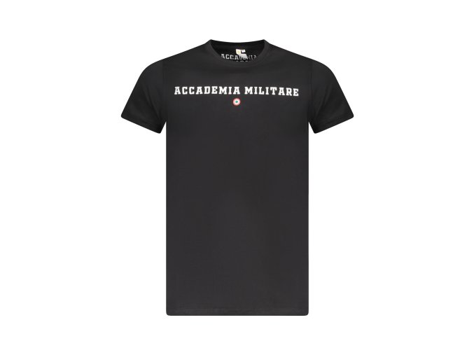 Štýlové Pánske Tričko s krátkym rukávom ACCADEMIA MILITARE Čierna (Velkost 2XL, Farba Čierna)