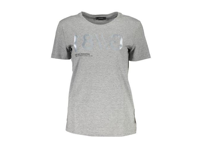 Štýlové Dámske Tričko s krátkym rukávom GUESS JEANS Šedá (Velkost S, Farba Šedá)