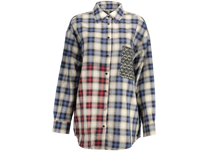 Elegantná Dámska Košeľa DESIGUAL Modrá (Velkost S, Farba Modrá)
