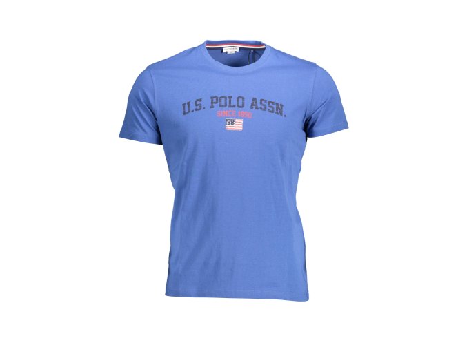 Štýlové Pánske Tričko s krátkym rukávom U.S. POLO Modrá (Velkost 2XL, Farba Modrá)