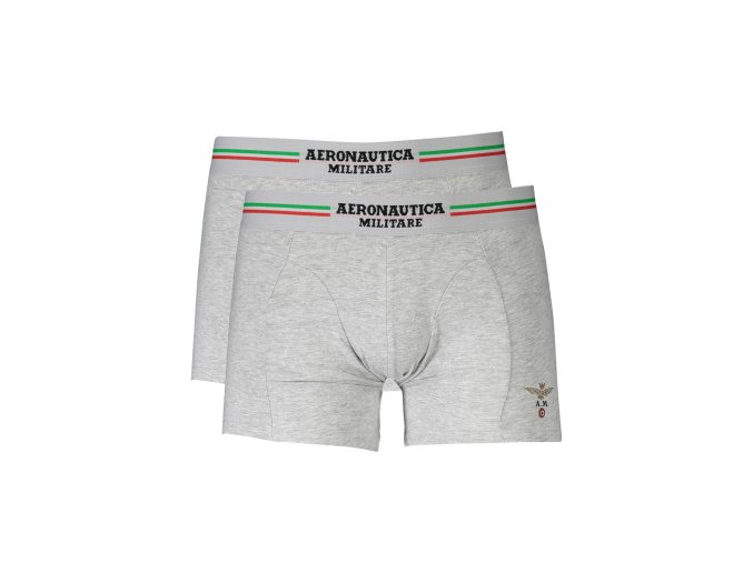 Pohodlné Pánske Boxerky AERONAUTICA MILITARE Šedá (Velkost 2XL, Farba Šedá)