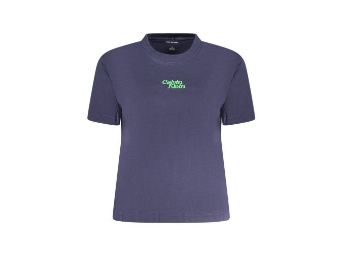 Štýlové Dámske Tričko s krátkym rukávom CALVIN KLEIN Modrá (Velkost XL, Farba Modrá)
