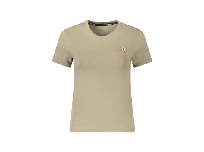 Štýlové Dámske Tričko s krátkym rukávom GUESS JEANS Bežová (Velkost 2XL, Farba Bežová)