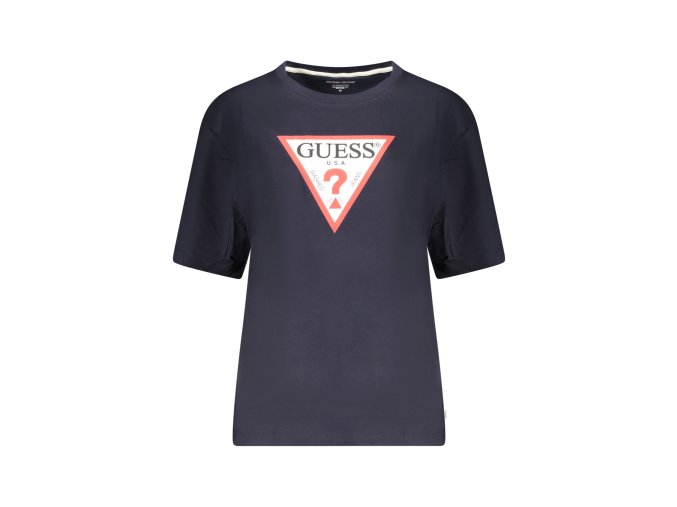 Štýlové Dámske Tričko s krátkym rukávom GUESS JEANS Modrá (Velkost M, Farba Modrá)