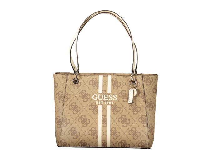 Štýlová Dámska Kabelka GUESS JEANS  34.0X27.0X11.0cm  Bežová (Velkost UNI, Farba Bežová)