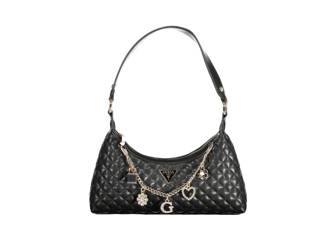 Štýlová Dámska Kabelka GUESS JEANS  28.0X12.0X6.0cm  Čierna (Velkost UNI, Farba Čierna)