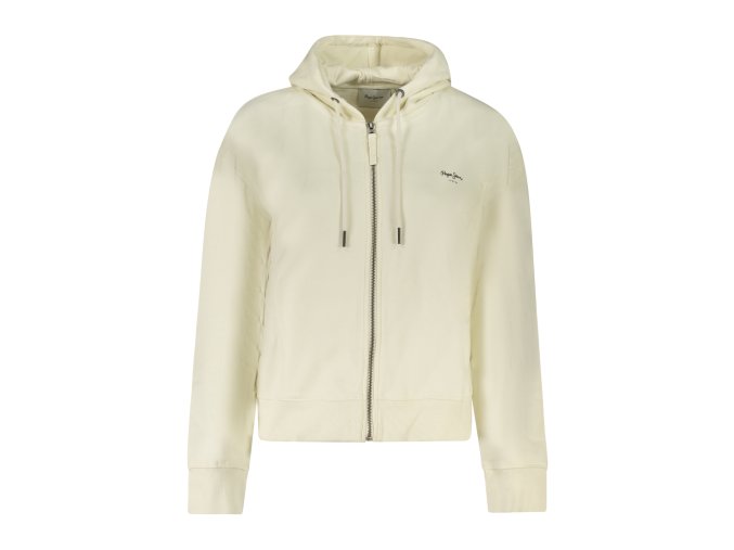 Športová Dámska Mikina so zipsom PEPE JEANS Biela (Velkost XL, Farba Biela)