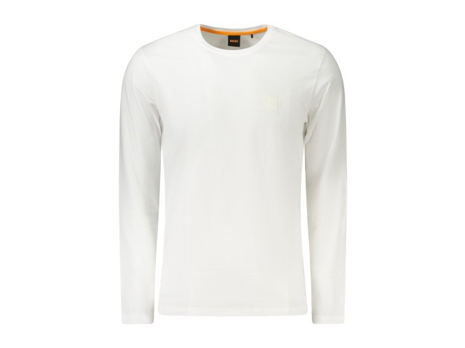 Štýlové Pánske Tričko s dlhým rukávom BOSS Biela (Velkost 2XL, Farba Biela)