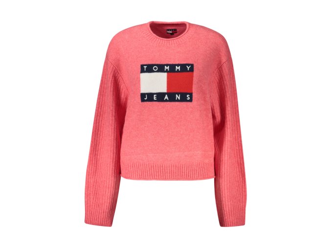 Elegantný Dámsky Sveter TOMMY HILFIGER Ružová (Velkost XL, Farba Ružová)