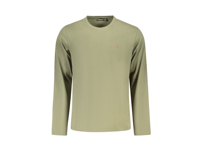 Štýlové Pánske Tričko s dlhým rukávom NAPAPIJRI Zelená (Velkost 2XL, Farba Zelená)