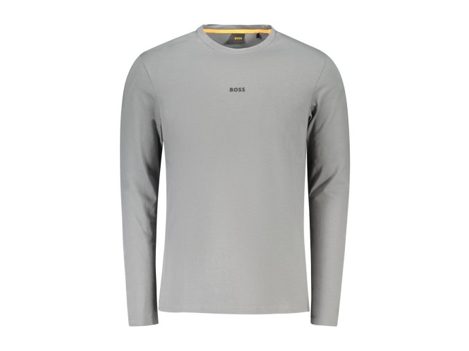 Štýlové Pánske Tričko s dlhým rukávom BOSS Šedá (Velkost 2XL, Farba Šedá)