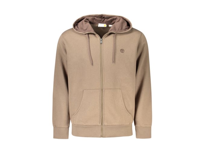 Športová Pánska Mikina so zipsom TIMBERLAND Hnedá (Velkost 2XL, Farba Hnedá)