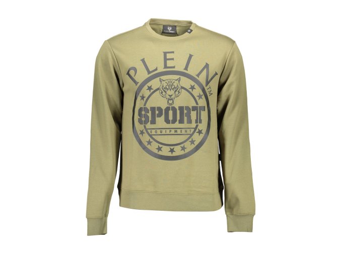 Športová Pánska Mikina bez zipsu PLEIN SPORT Zelená (Velkost 2XL, Farba Zelená)