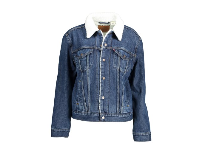 Kvalitná Dámska Zimná Bunda LEVI'S Modrá (Velkost L, Farba Modrá)