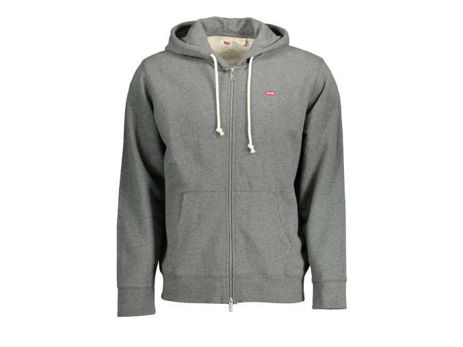 Športová Pánska Mikina so zipsom LEVI'S Šedá (Velkost 2XL, Farba Šedá)