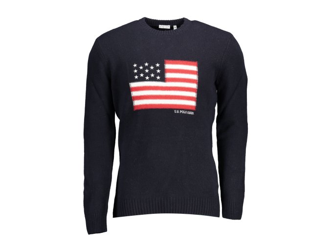 Elegantný Pánsky Sveter U.S. POLO Modrá (Velkost 2XL, Farba Modrá)