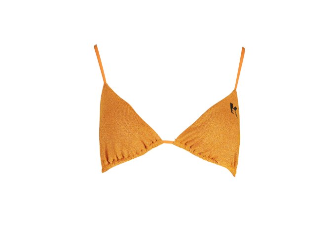 Štýlové Dámske Plavky KARL LAGERFELD BEACHWEAR vrchný diel Oranžová (Velkost XS, Farba Oranžová)