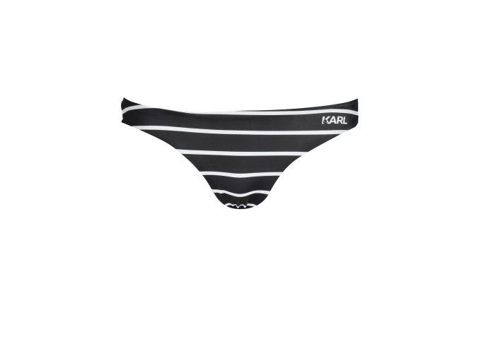 Štýlové Dámske Plavky KARL LAGERFELD BEACHWEAR spodný diel  Čierna (Velkost XS, Farba Čierna)